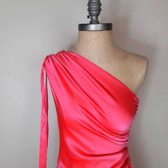 Amanda Uprichard Maryclare Dress in Fluro Pink size Small - Picture 16 of 16